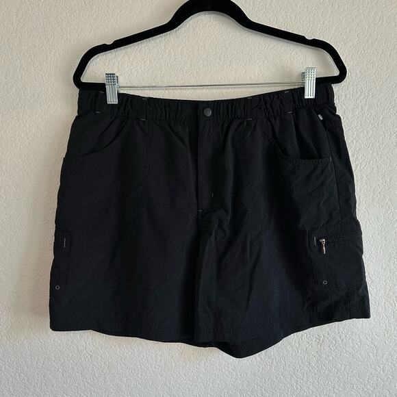 Columbia Women Sandy River II Cargo Black Shorts Size Large Water Activity - Picture 1 of 14